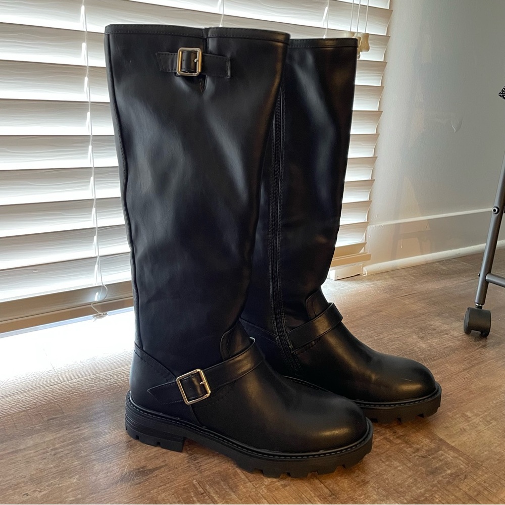 NWOT Madden Girl Black Moto Boot